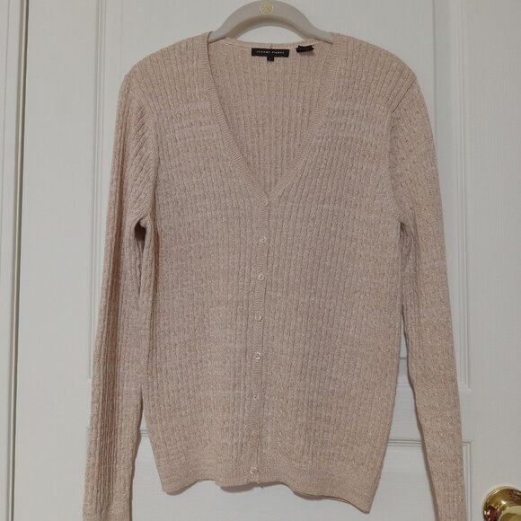 Jeanne Pierre Gold Metallic Twin Set, Size Small - Picture 3 of 12